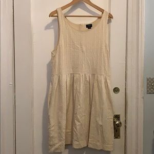 Anthropologie ivory knit dress w/ pockets! - L
